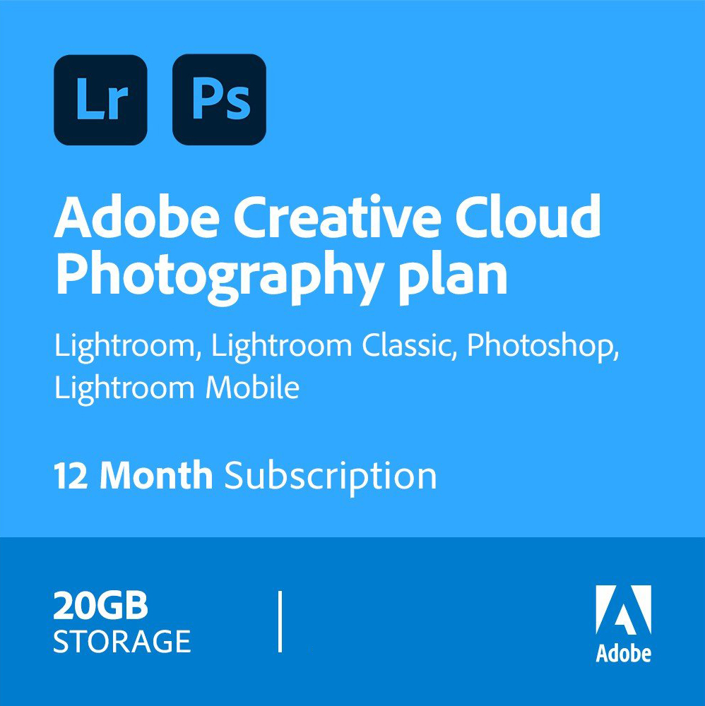 Adobe Photography Plan | 1 jaar |1 Gebruiker | NL | Windows / Mac | Photoshop + Lightroom