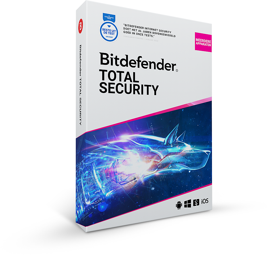 Bitdefender Total Security 2023 | 5 Apparaten - 1 jaar | Windows - Mac - Android - iOS